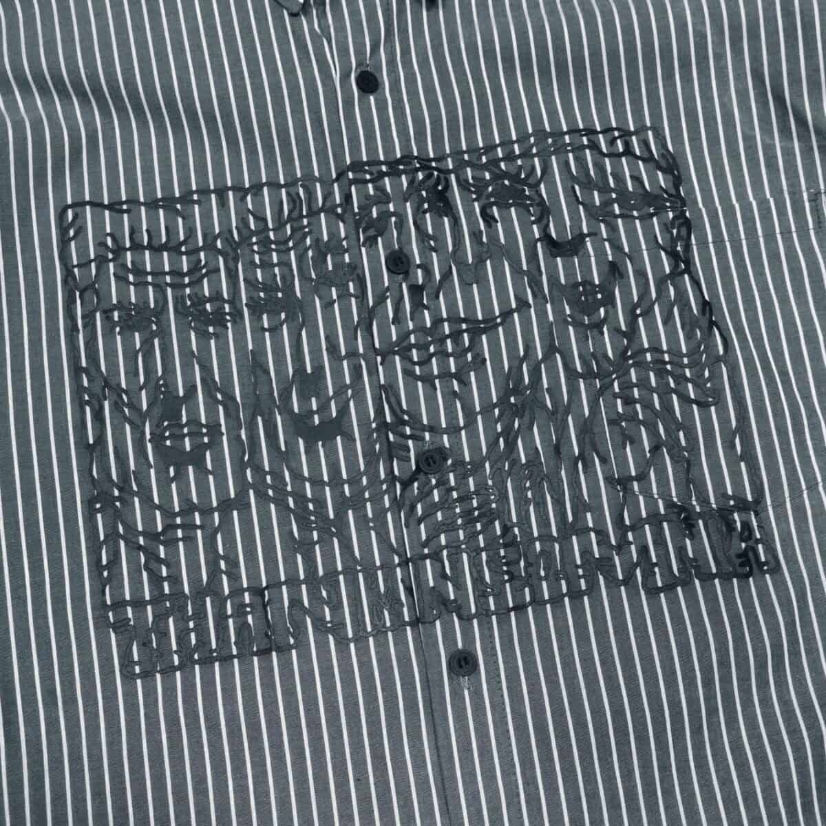01 - Long Shirt Kyrris Striped Green Thanksinsomnia - Gambar 2