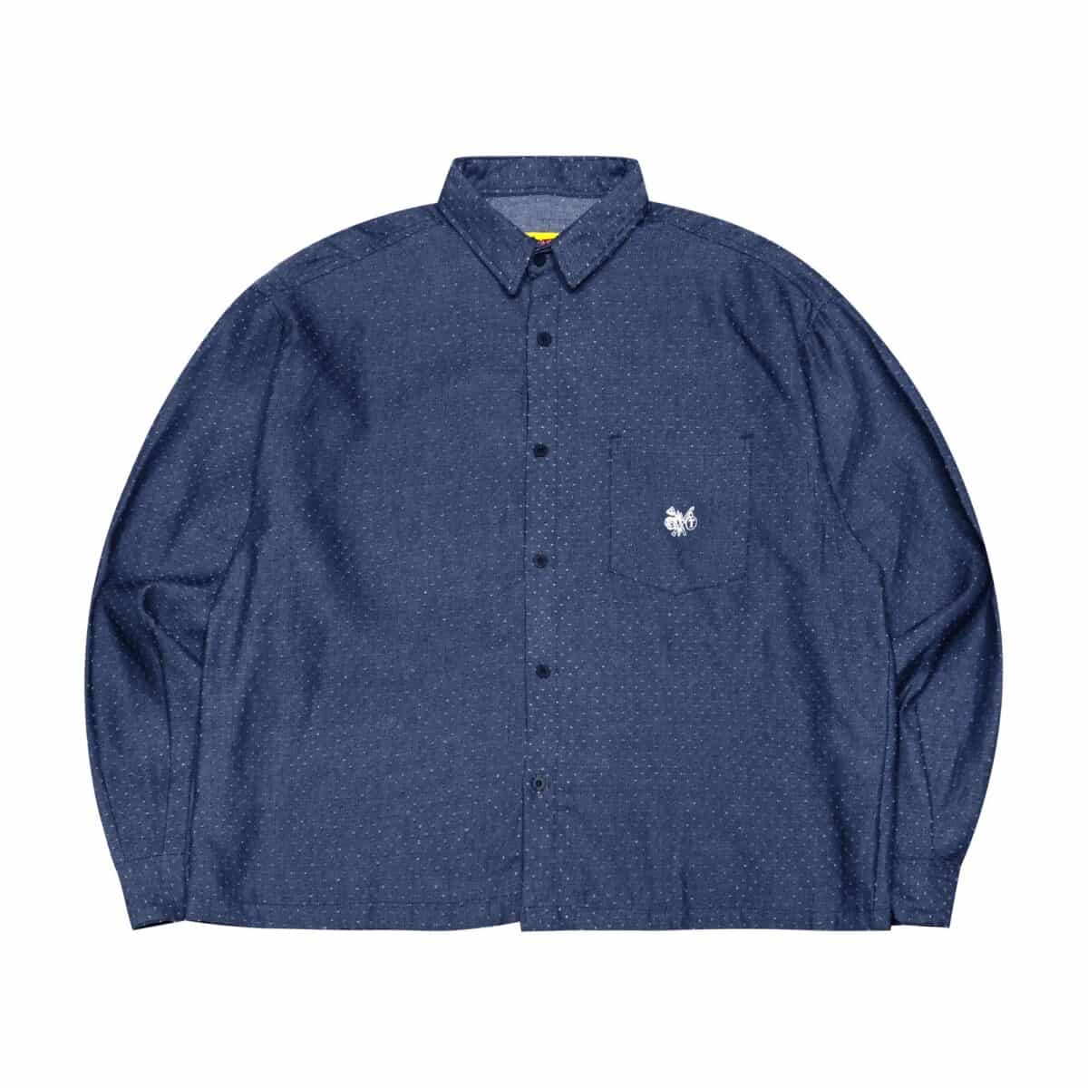 01 - Long Shirt Fauriel Dotted Navy Thanksinsomnia