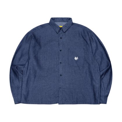 01 - Long Shirt Fauriel Dotted Navy Thanksinsomnia