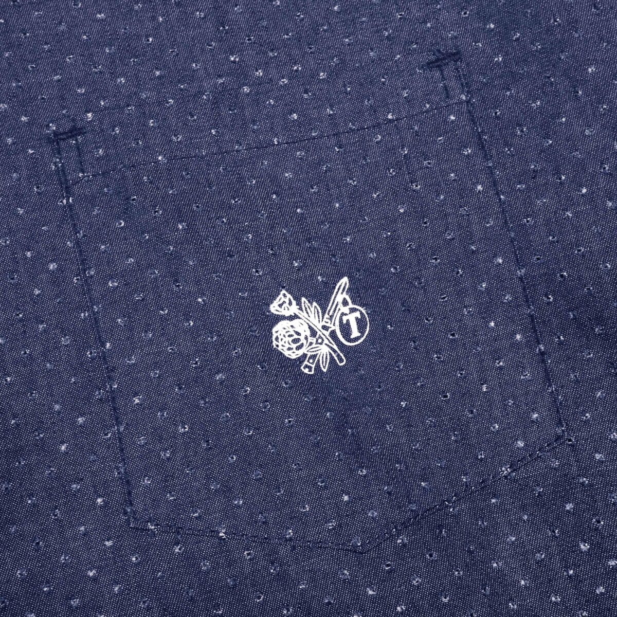 01 - Long Shirt Fauriel Dotted Navy Thanksinsomnia - Gambar 2