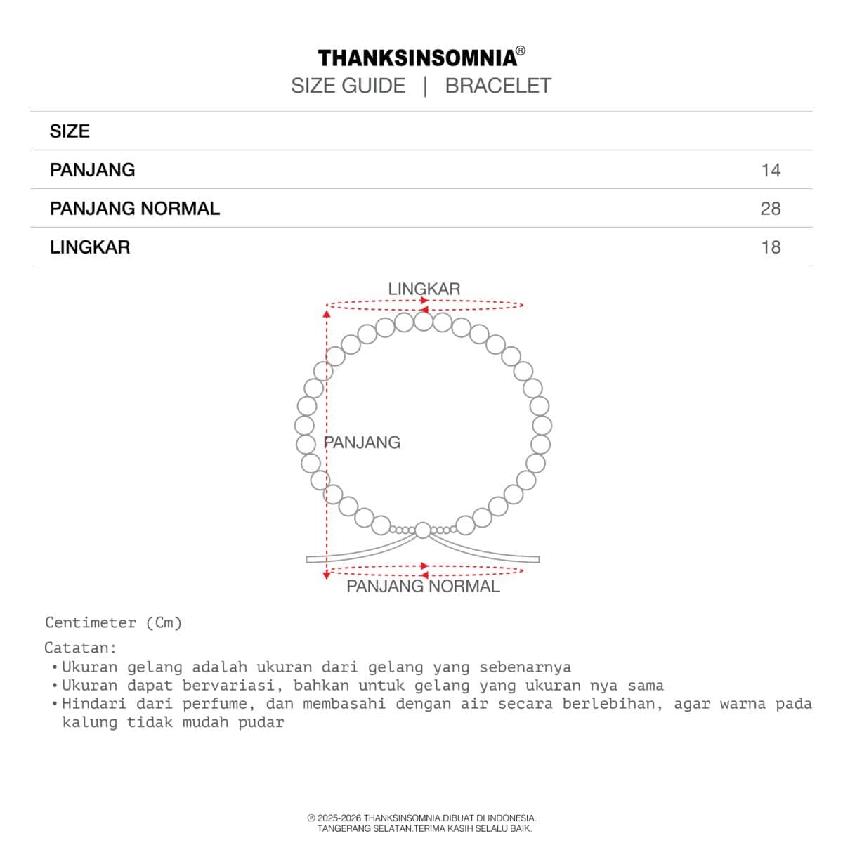 Bracelet Vyshe Thanksinsomnia - Gambar 3