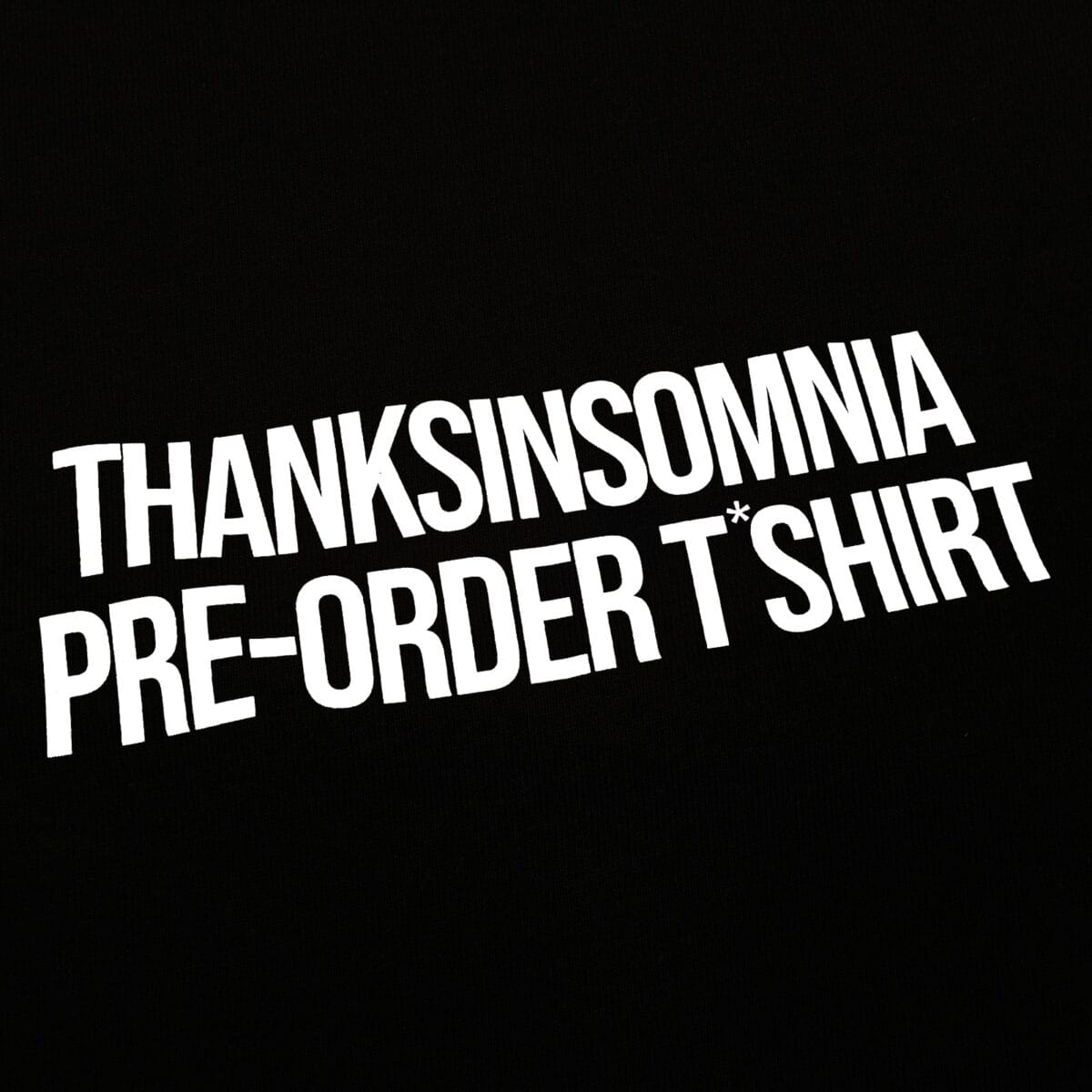 Tshirt Typo Nozaya Black Thanksinsomnia - Gambar 2
