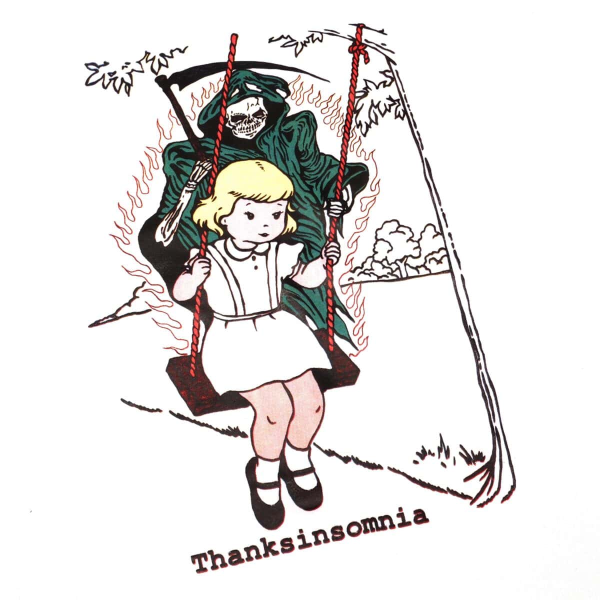 Tshirt Helaine White Thanksinsomnia - Gambar 2