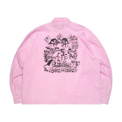 02 - Long Shirt Estelle Striped Pink Thanksinsomnia