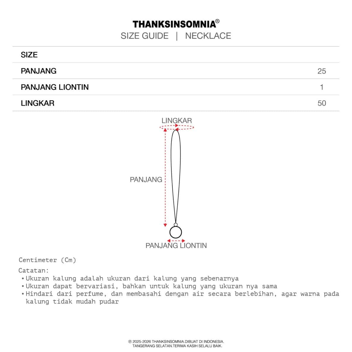 Necklace Athena Silver Thanksinsomnia - Gambar 4