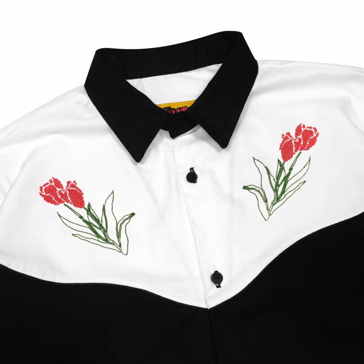 04 - Long Shirt Sabrina Western Two Tone Thanksinsomnia - Gambar 3