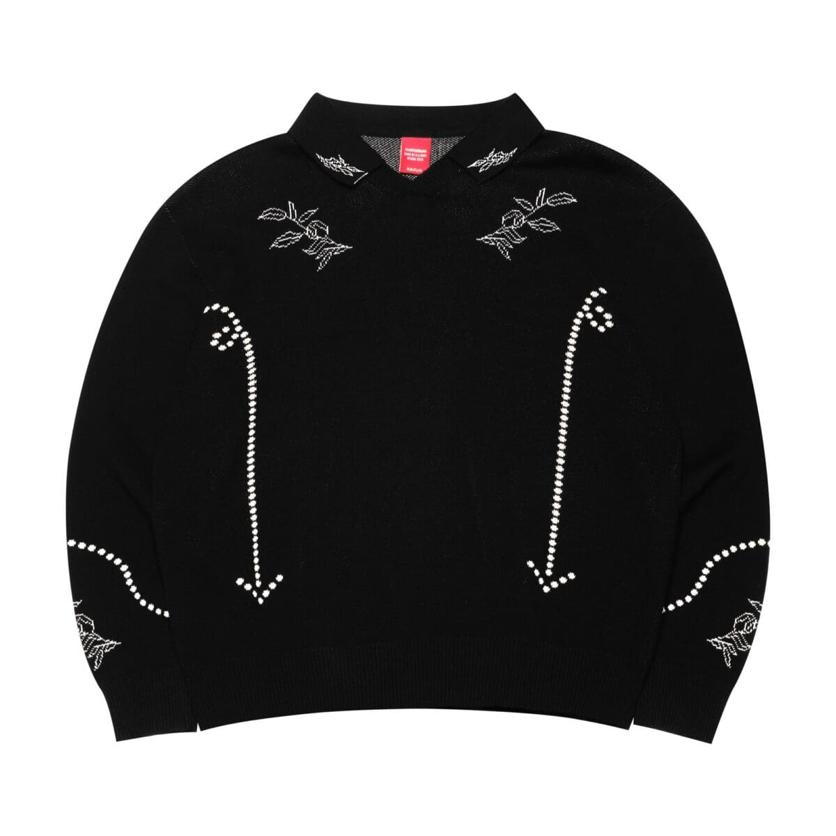 Sweater Polo Knit Skylar Western Black Thanksinsomnia