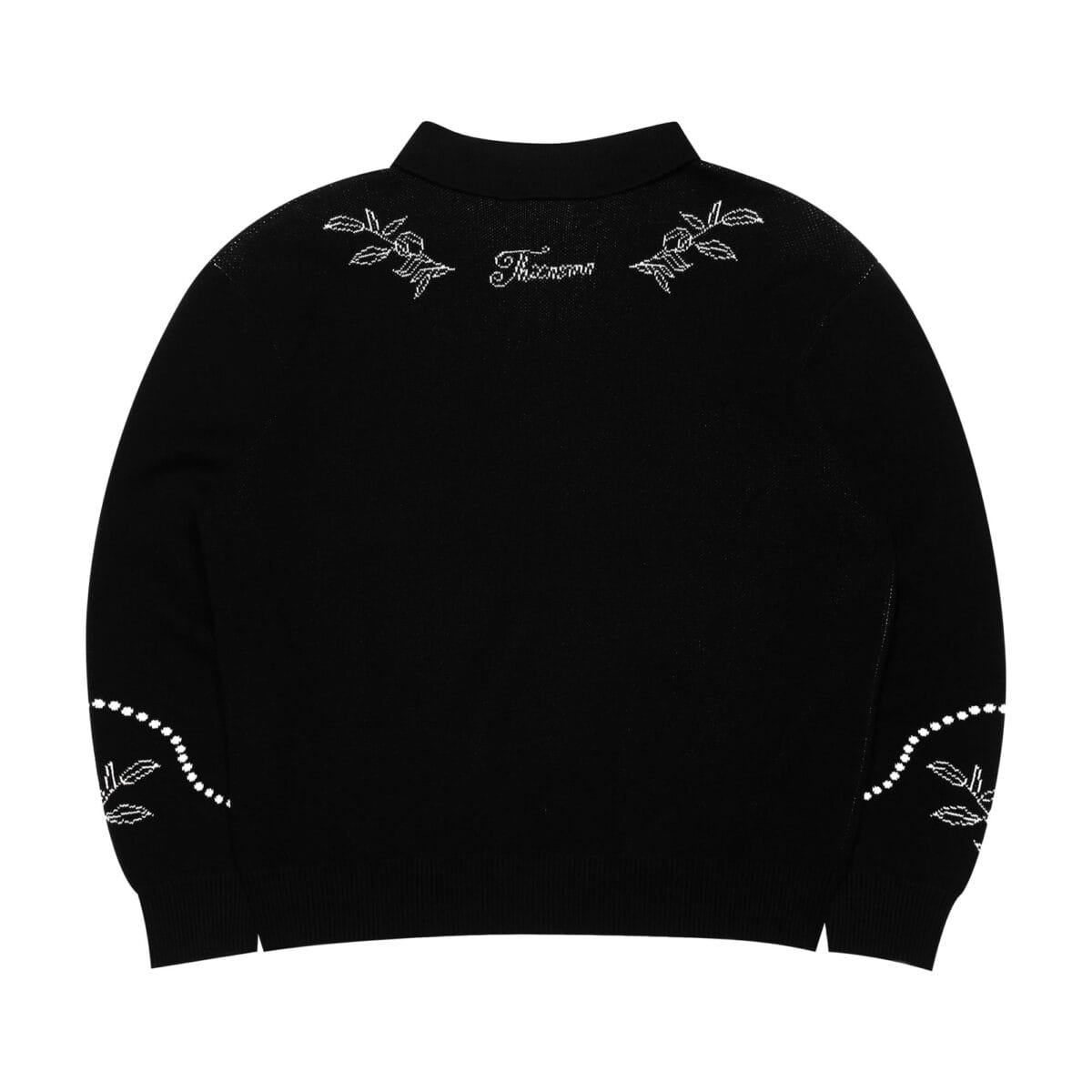 Sweater Polo Knit Skylar Western Black Thanksinsomnia - Gambar 2
