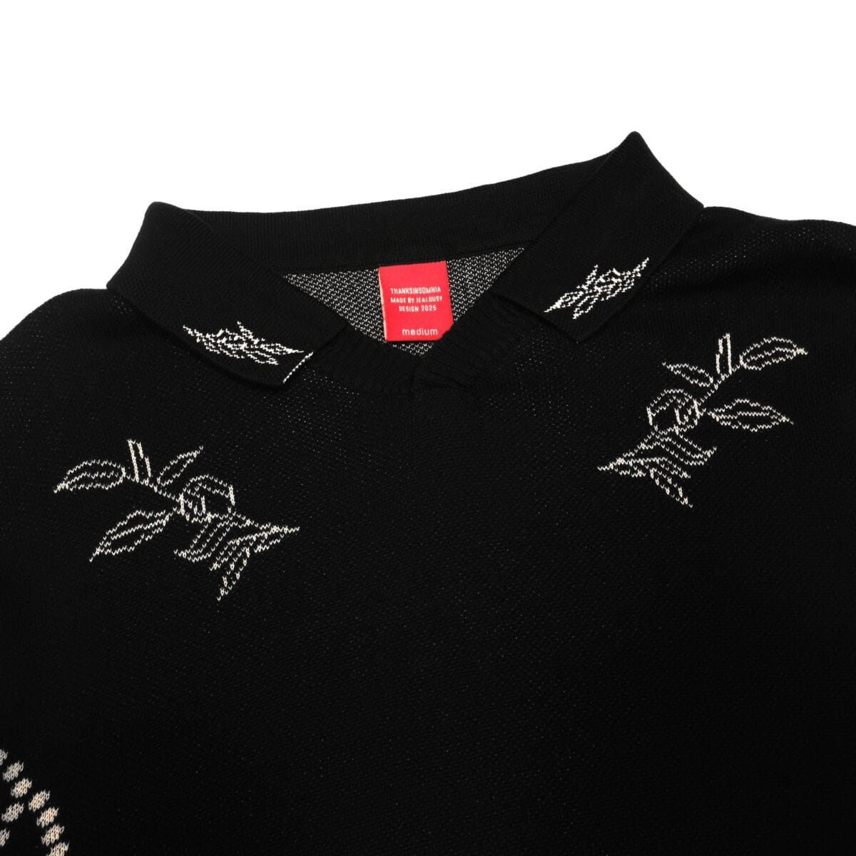 Sweater Polo Knit Skylar Western Black Thanksinsomnia - Gambar 3