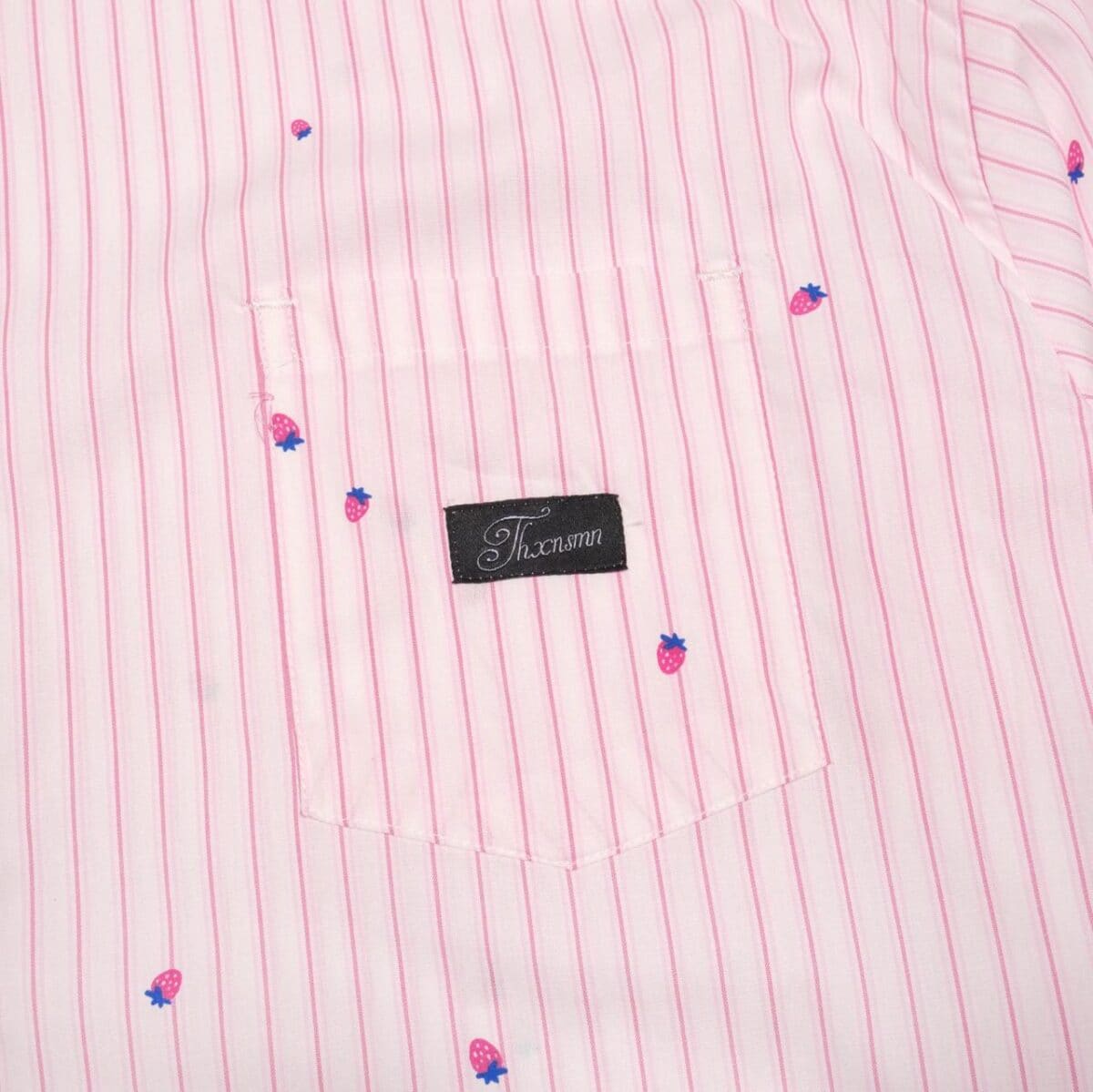 01 - Long Shirt Rihanne Striped White Pink Thanksinsomnia - Gambar 2
