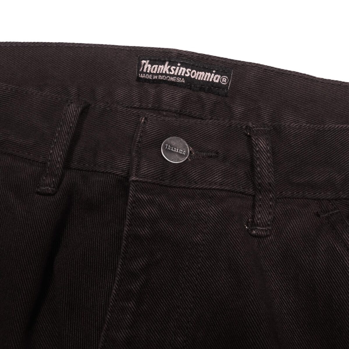Pants Draelle Embroidery Dark Brown Thanksinsomnia - Gambar 3