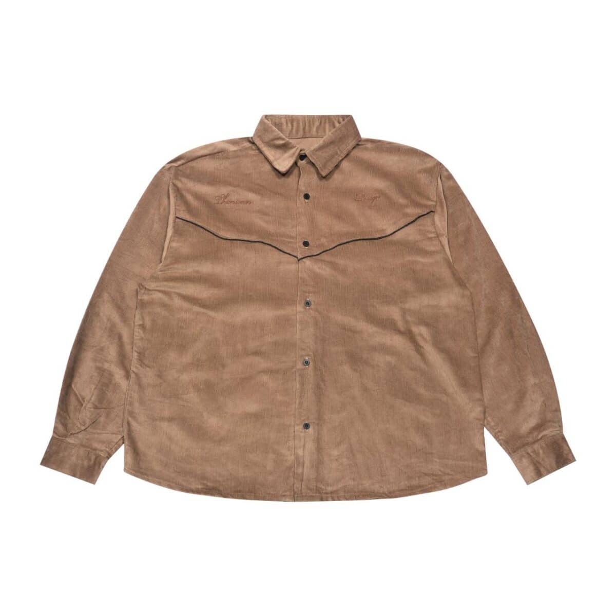 04 - Long Shirt Tessa Western Brown Embrodery Thanksinsomnia