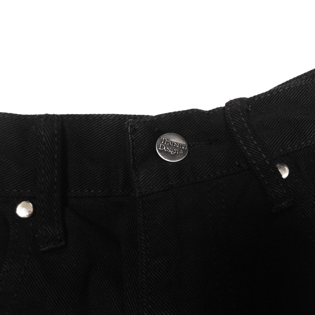 Denim Pants Vivianne Raw Black Thanksinsomnia - Gambar 3