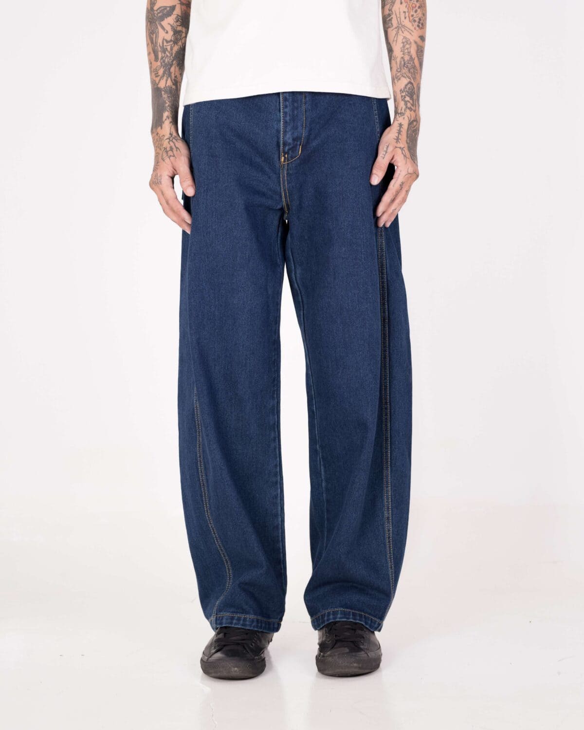 Denim Pants Leonia Washed Blue Thanksinsomnia - Gambar 6