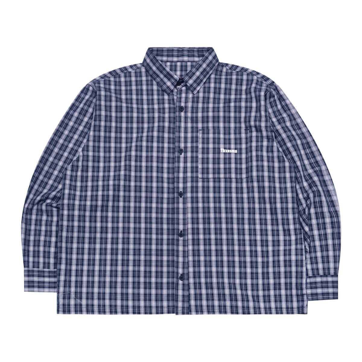 03 - Long Shirt Florentine Plaid Dark Blue Thanksinsomnia