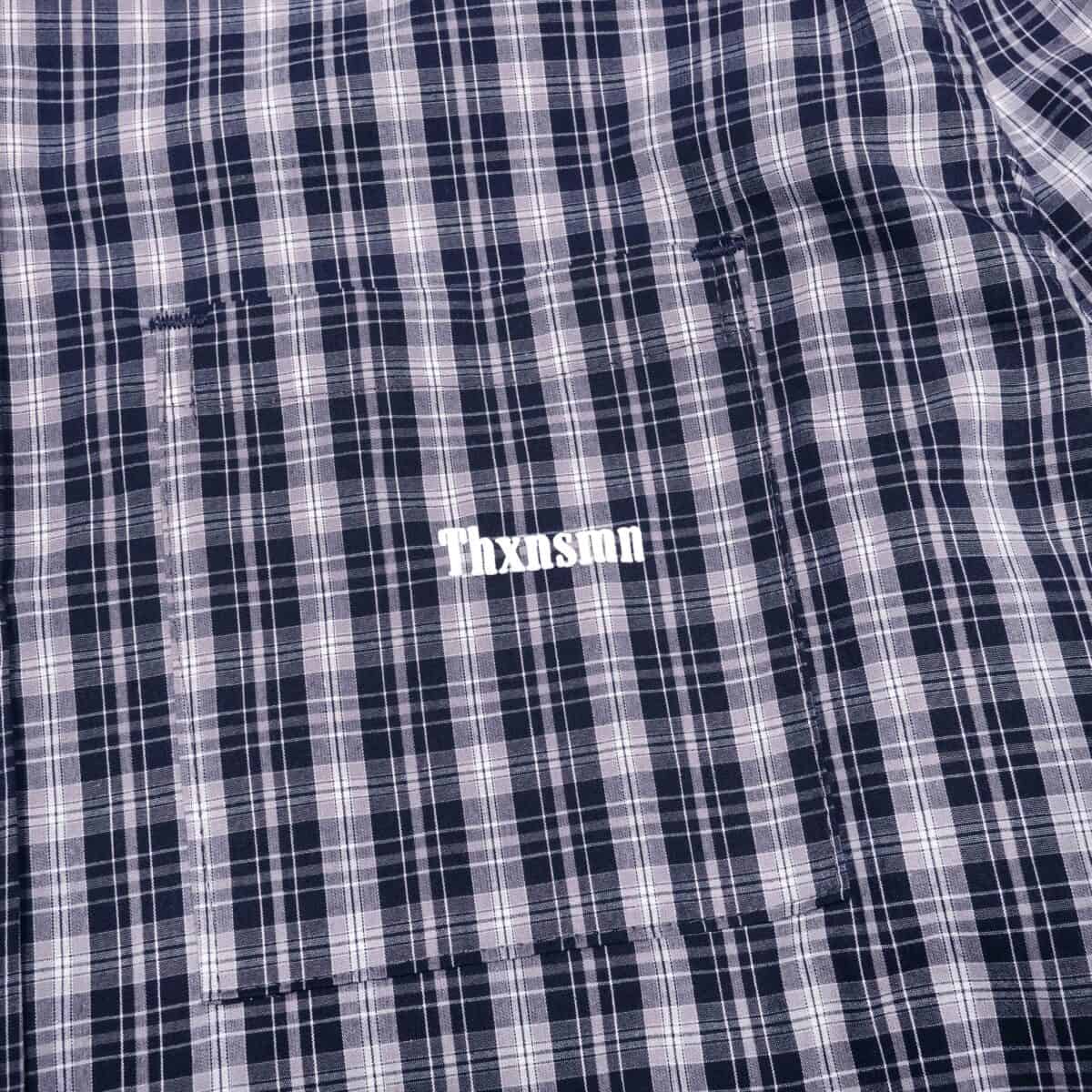 03 - Long Shirt Florentine Plaid Dark Blue Thanksinsomnia - Gambar 2