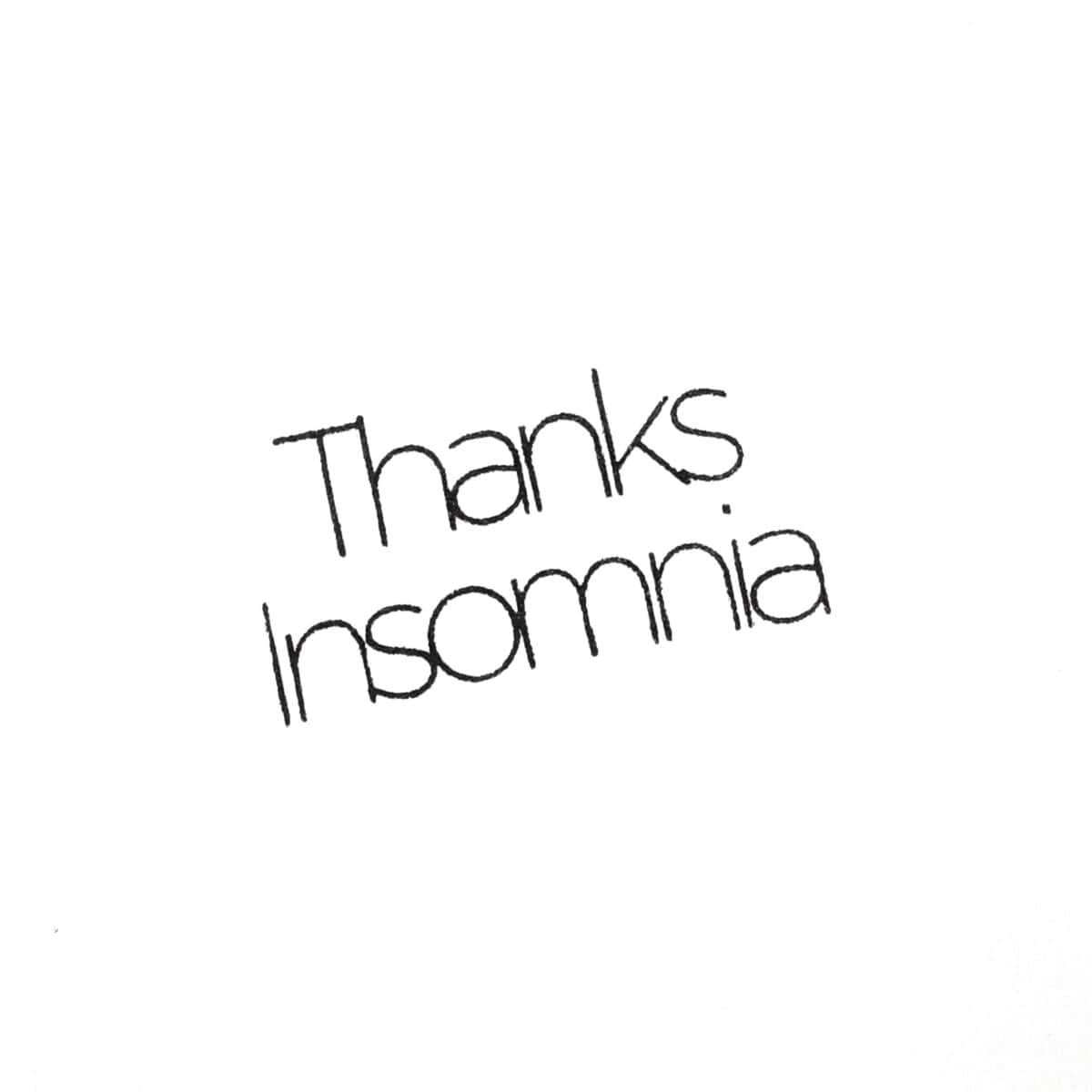 Tshirt Typo Kaede White Thanksinsomnia - Gambar 3