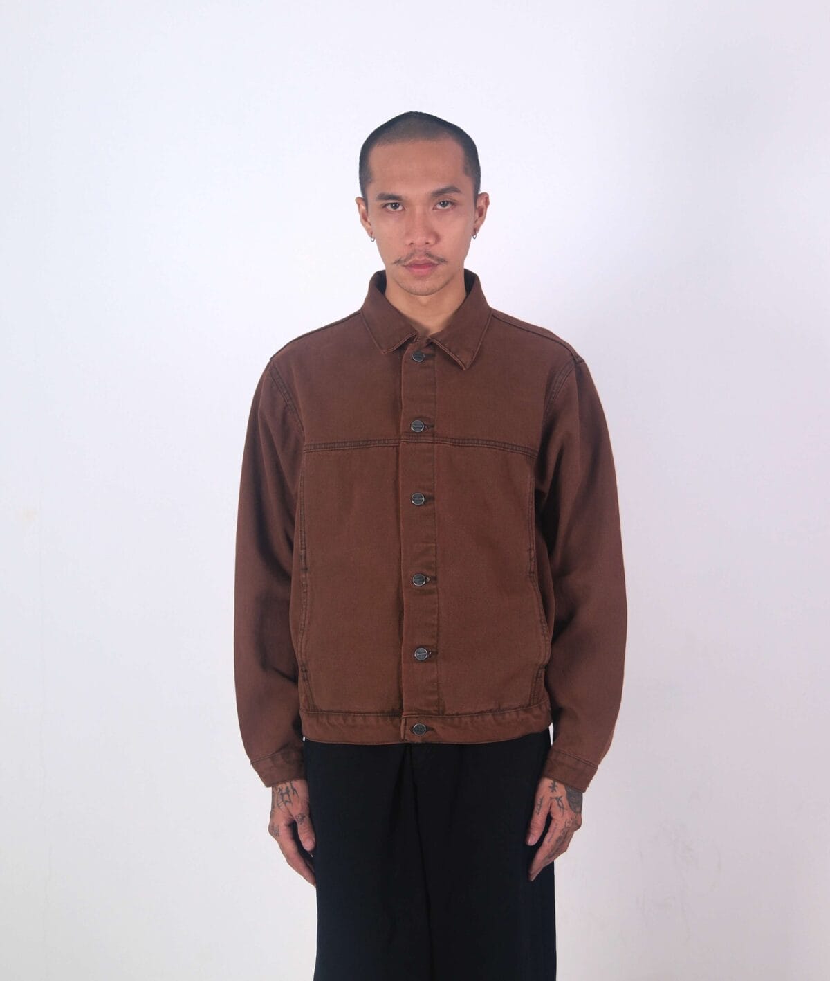 Denim Jacket Emeline Brown Thanksinsomnia - Gambar 5