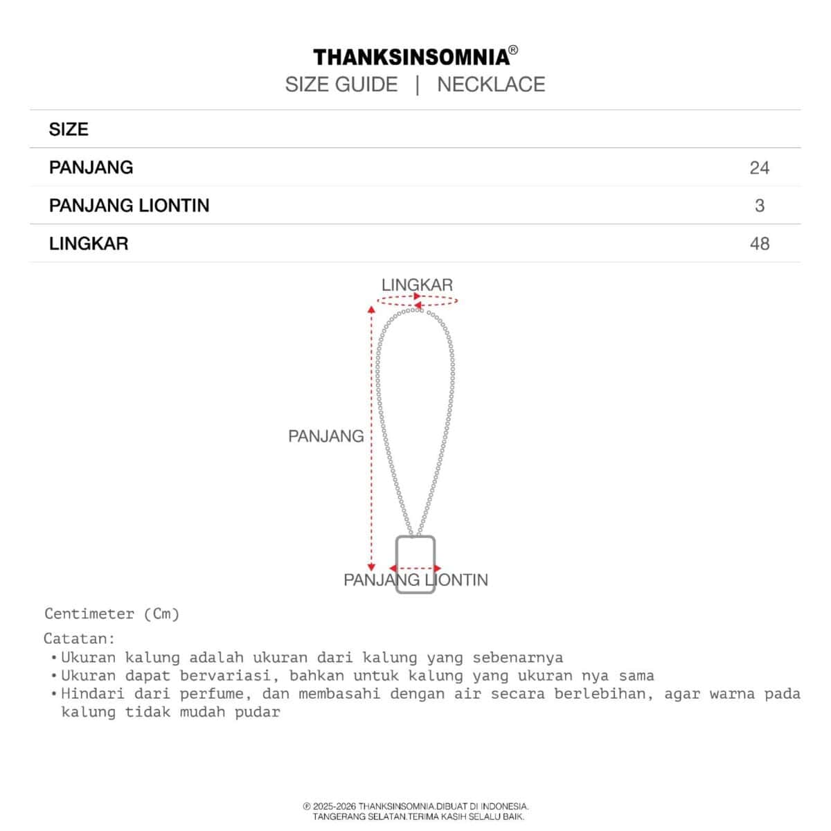 Necklace Joyelle Silver Thanksinsomnia - Gambar 3