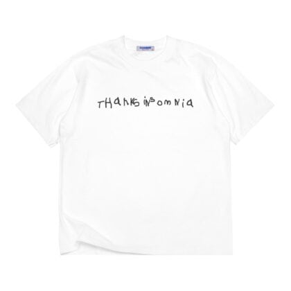 Tshirt Typo Flann White Thanksinsomnia
