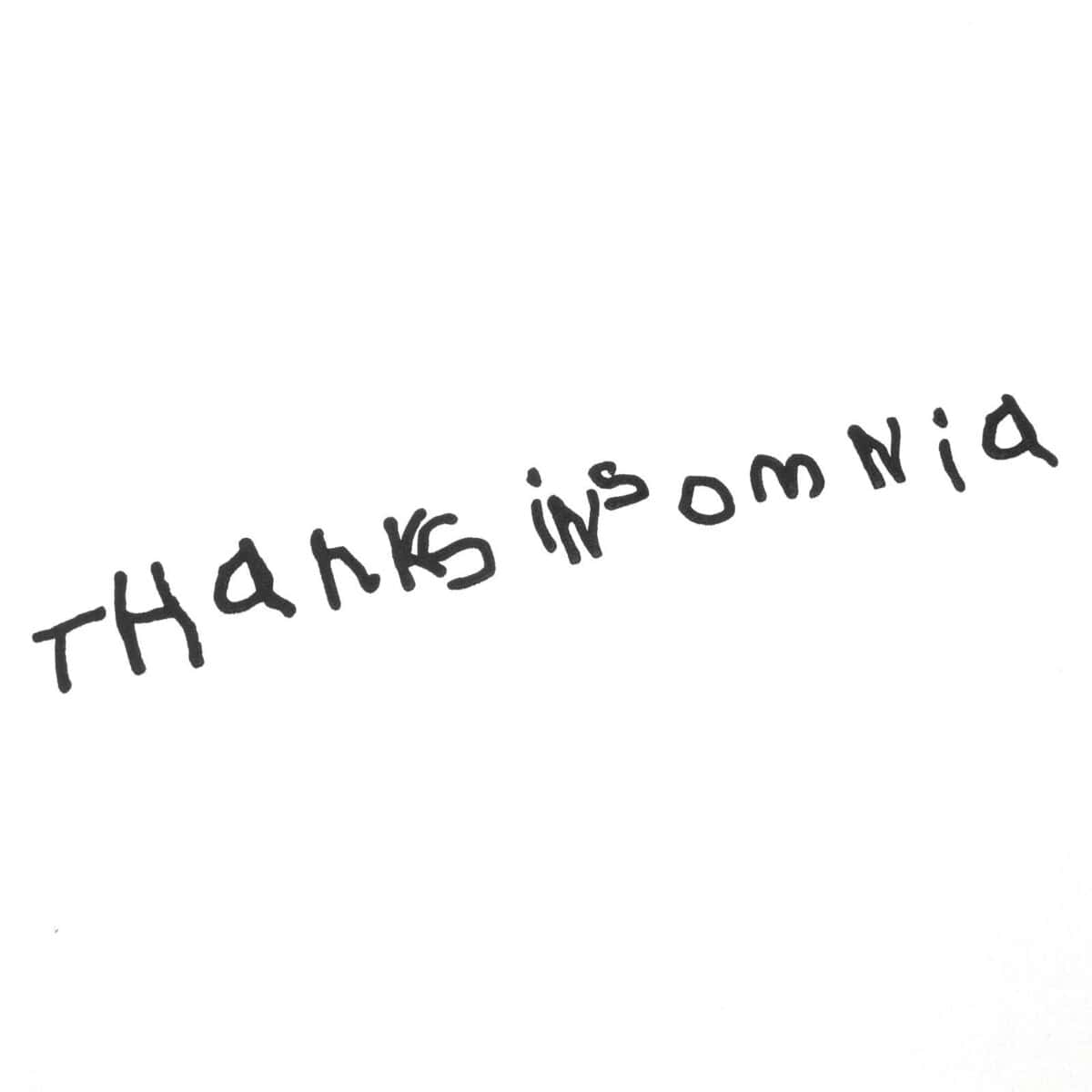 Tshirt Typo Flann White Thanksinsomnia - Gambar 2