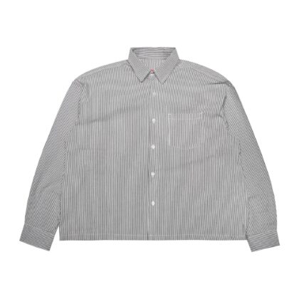 03 - Long Shirt Thessaly Striped White Black Thanksinsomnia