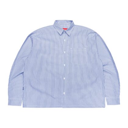 03 - Long Shirt Thessaly Striped White Blue Thanksinsomnia