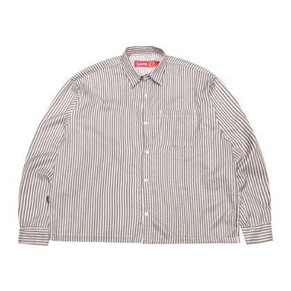 04 - Long Shirt Sunniva Striped White Grey Thanksinsomnia