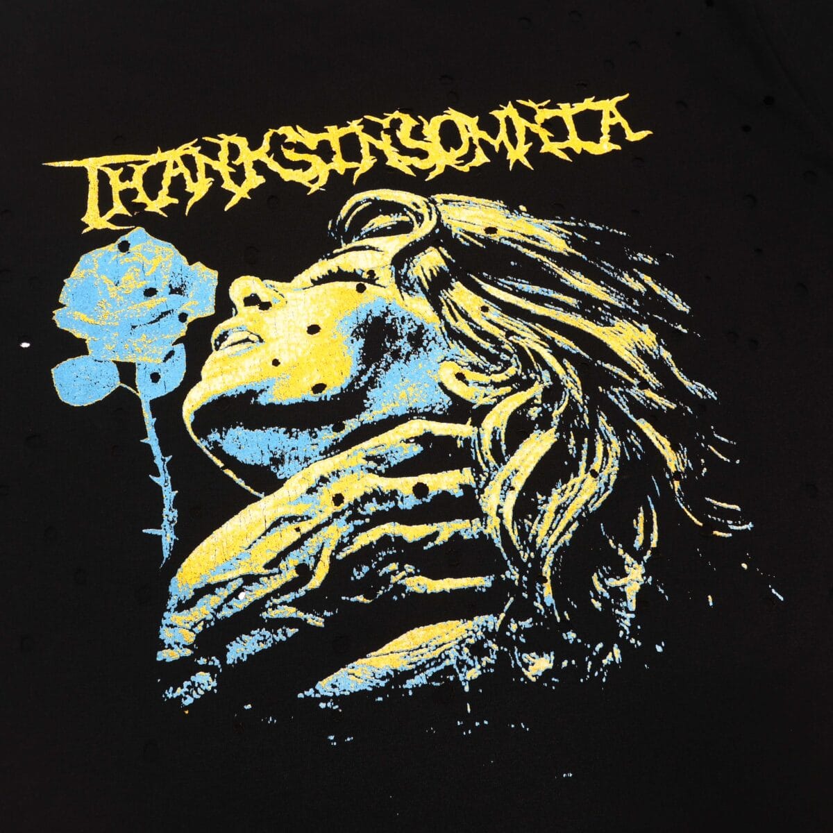Tshirt Parelle Black - Distressed Tee Thanksinsomnia - Gambar 2
