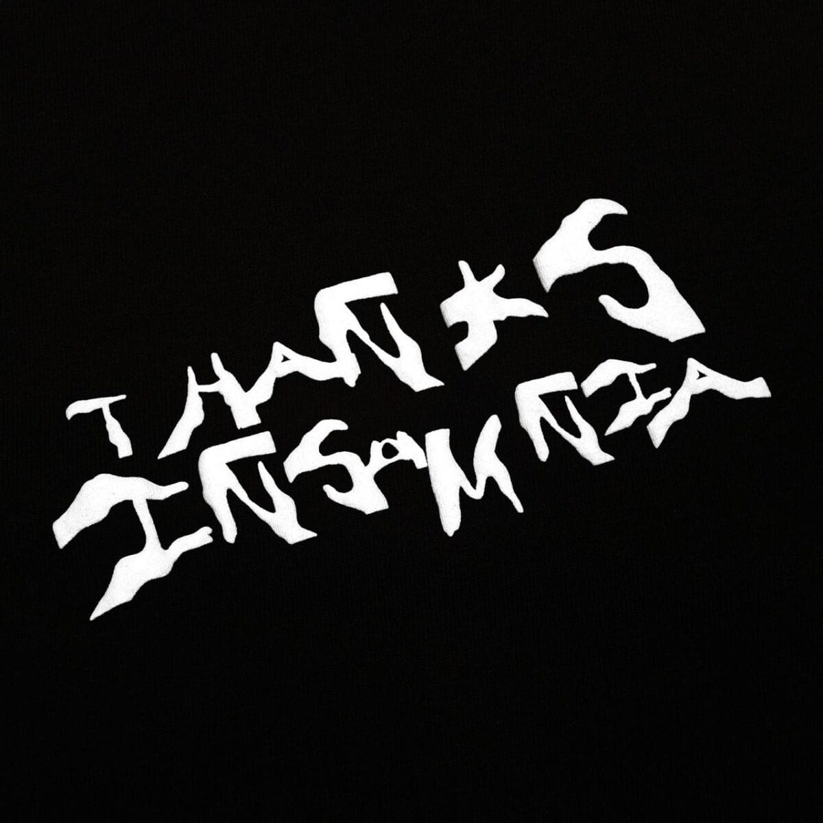 Tshirt Typo Ellowis Black Thanksinsomnia - Gambar 2