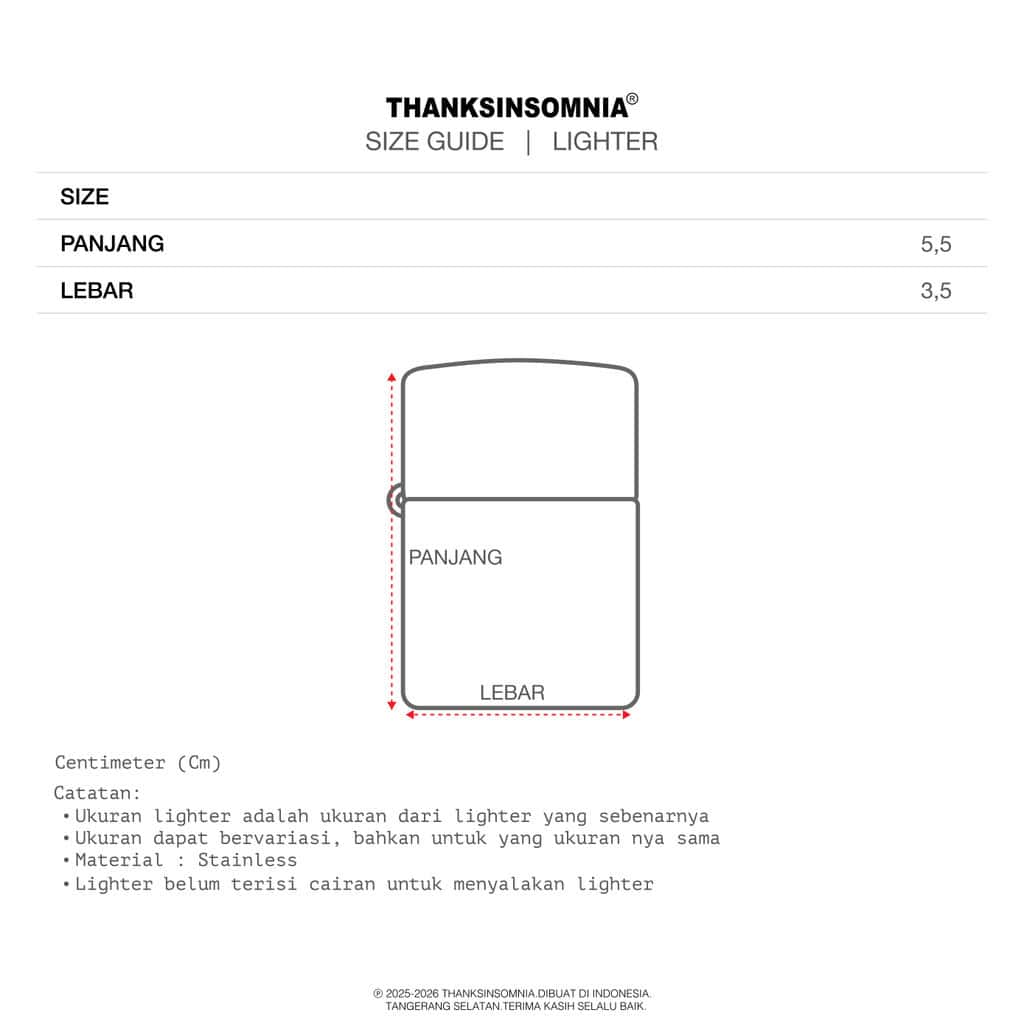 Pocket Lighter Allia Black Thanksinsomnia - Gambar 5