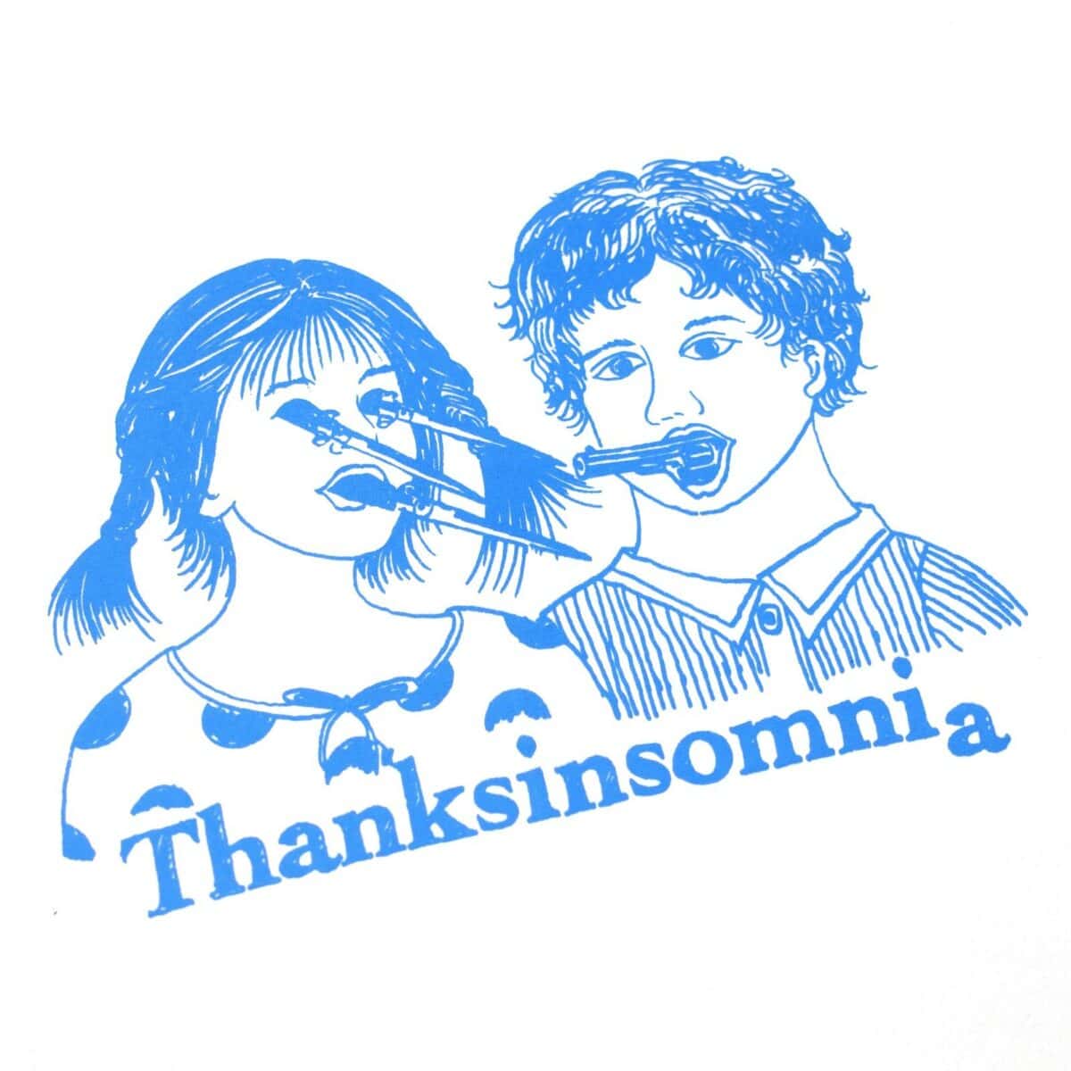Tshirt Lenisa White Thanksinsomnia - Gambar 2
