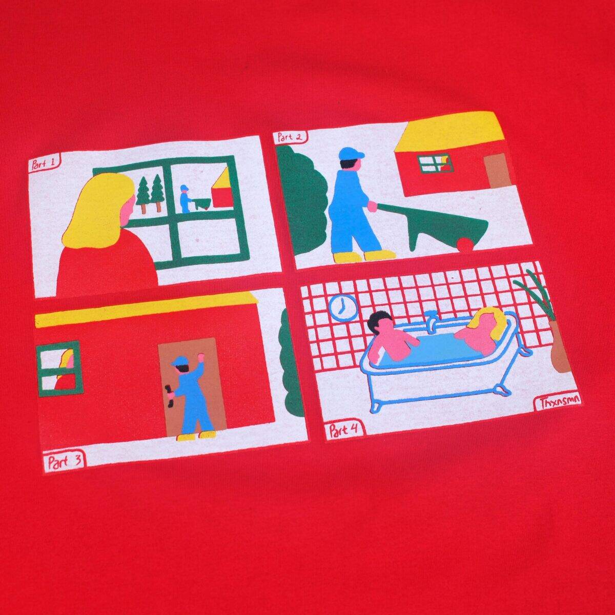Tshirt Gyneta Red Thanksinsomnia - Gambar 2