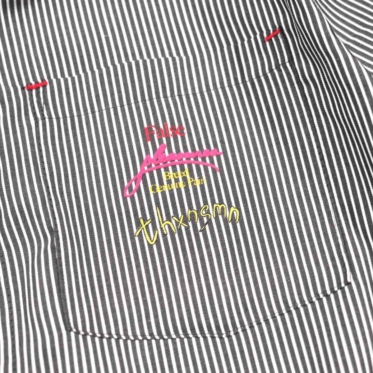 Shirts Teorissa Striped White Black Thanksinsomnia - Gambar 2