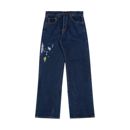 Denim Pants Vivianne Splatter Indigo Thanksinsomnia