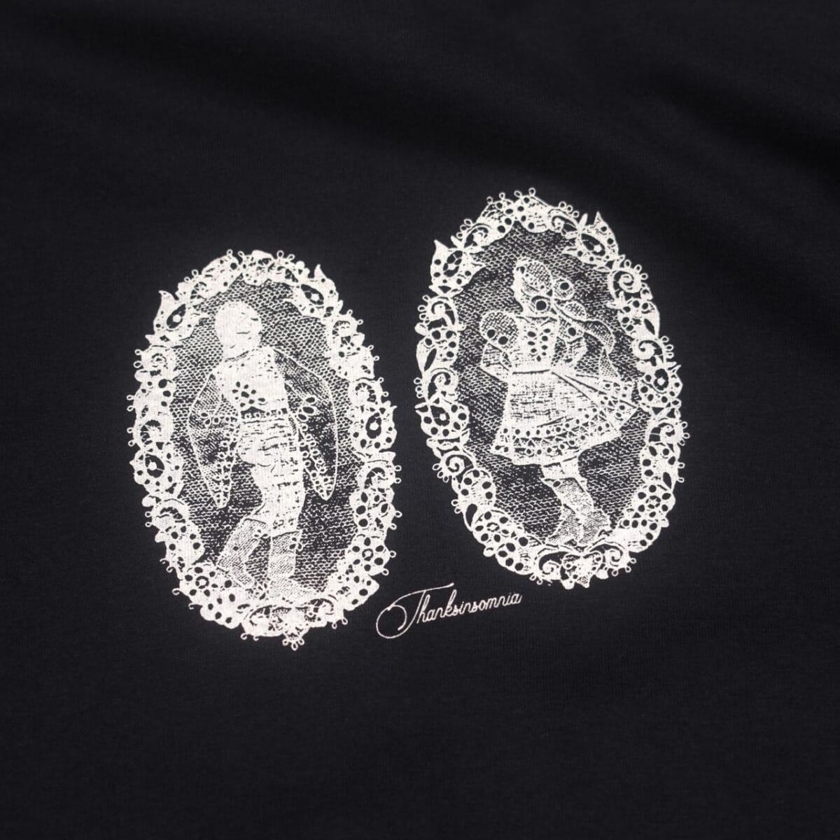 Tshirt Hylaire Soft Black Thanksinsomnia - Gambar 3
