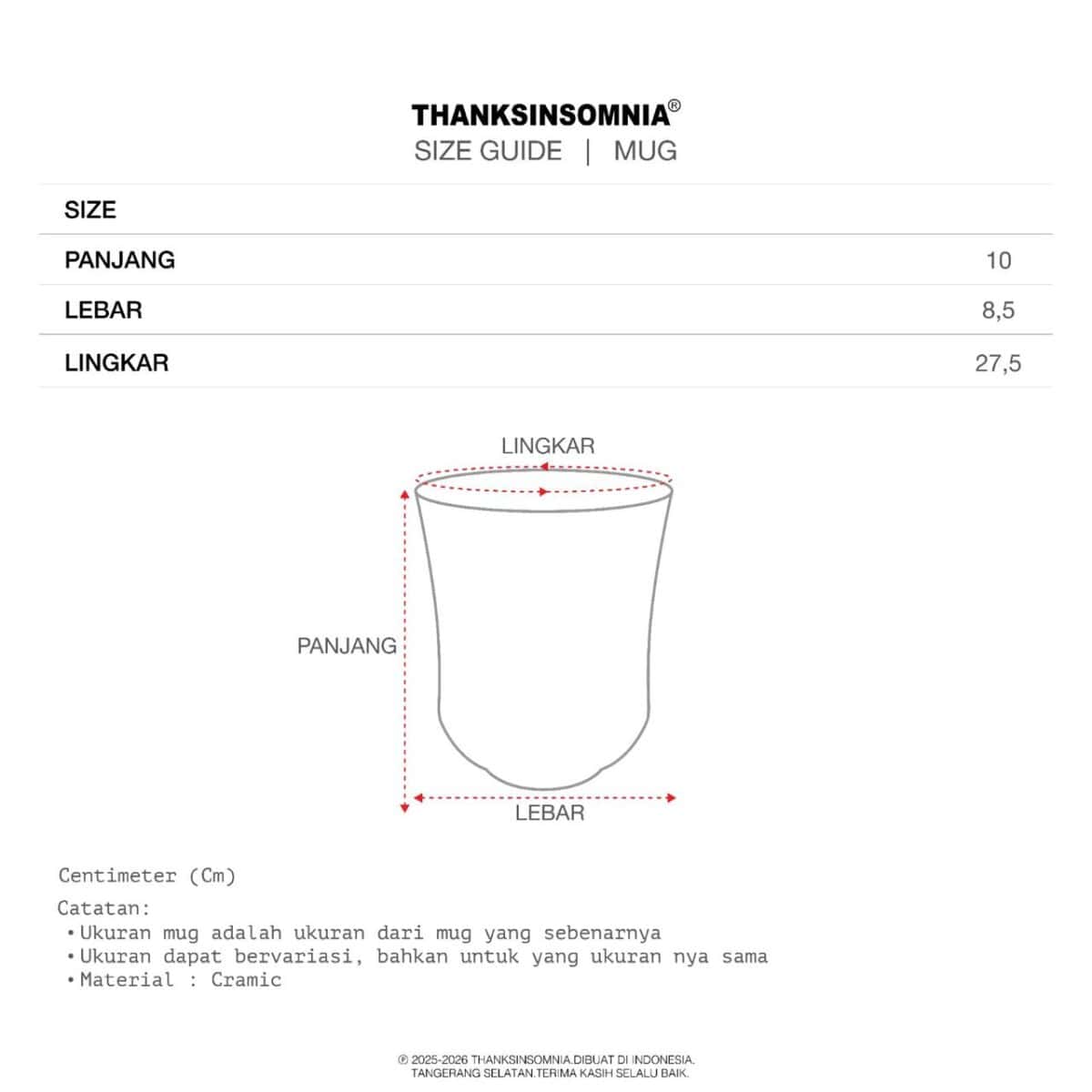 Ceramic Mug Kaoru Cowhide Brown Thanksinsomnia - Gambar 3