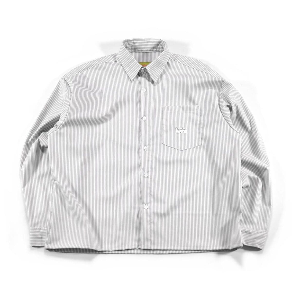 03 - Long Shirt Jasmine Striped White Grey Thanksinsomnia