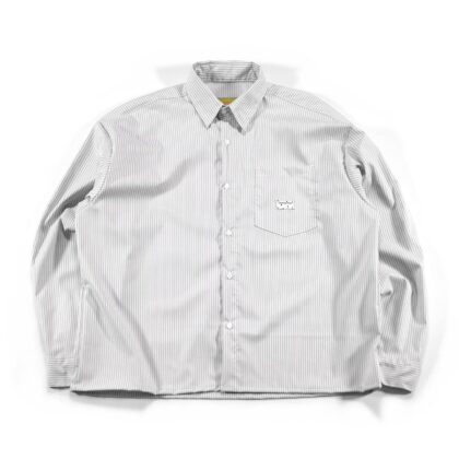 03 - Long Shirt Jasmine Striped White Grey Thanksinsomnia