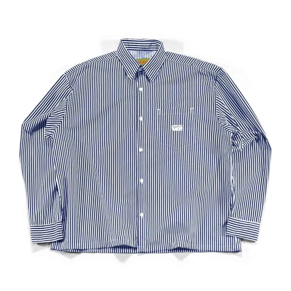 03 - Long Shirt Jasmine Striped White Navy Thanksinsomnia