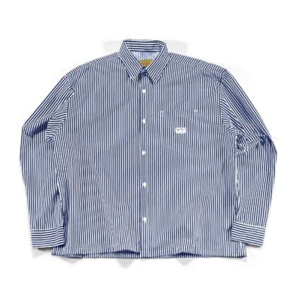 03 - Long Shirt Jasmine Striped White Navy Thanksinsomnia