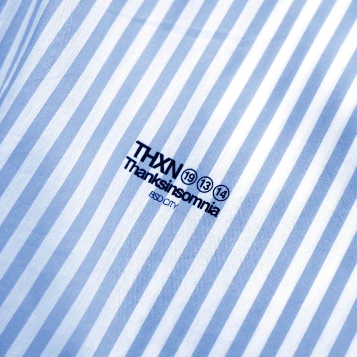 04 - Long Shirt Frederique Striped White Blue Thanksinsomnia - Gambar 2
