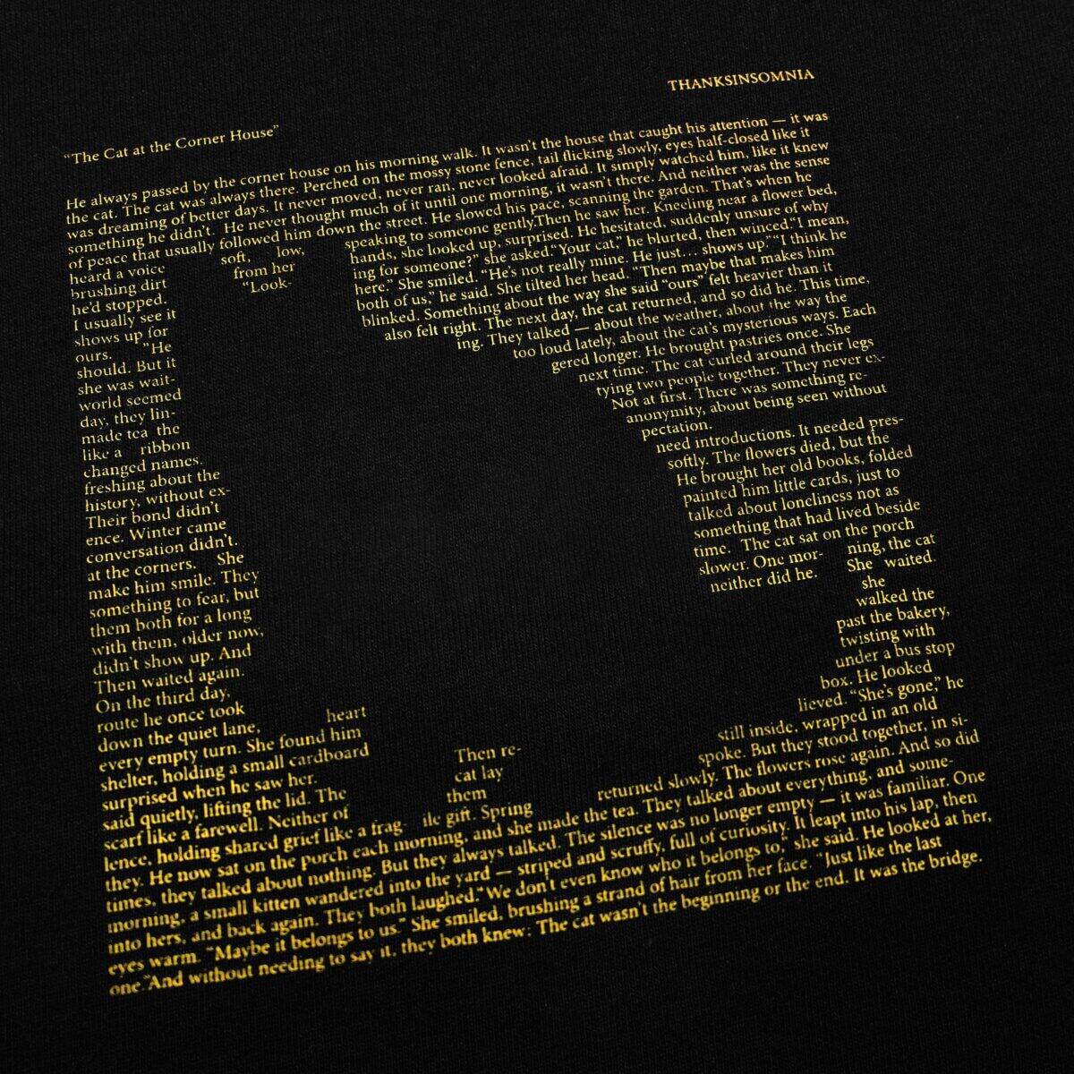 Tshirt Filomena Black Thanksinsomnia - Gambar 2