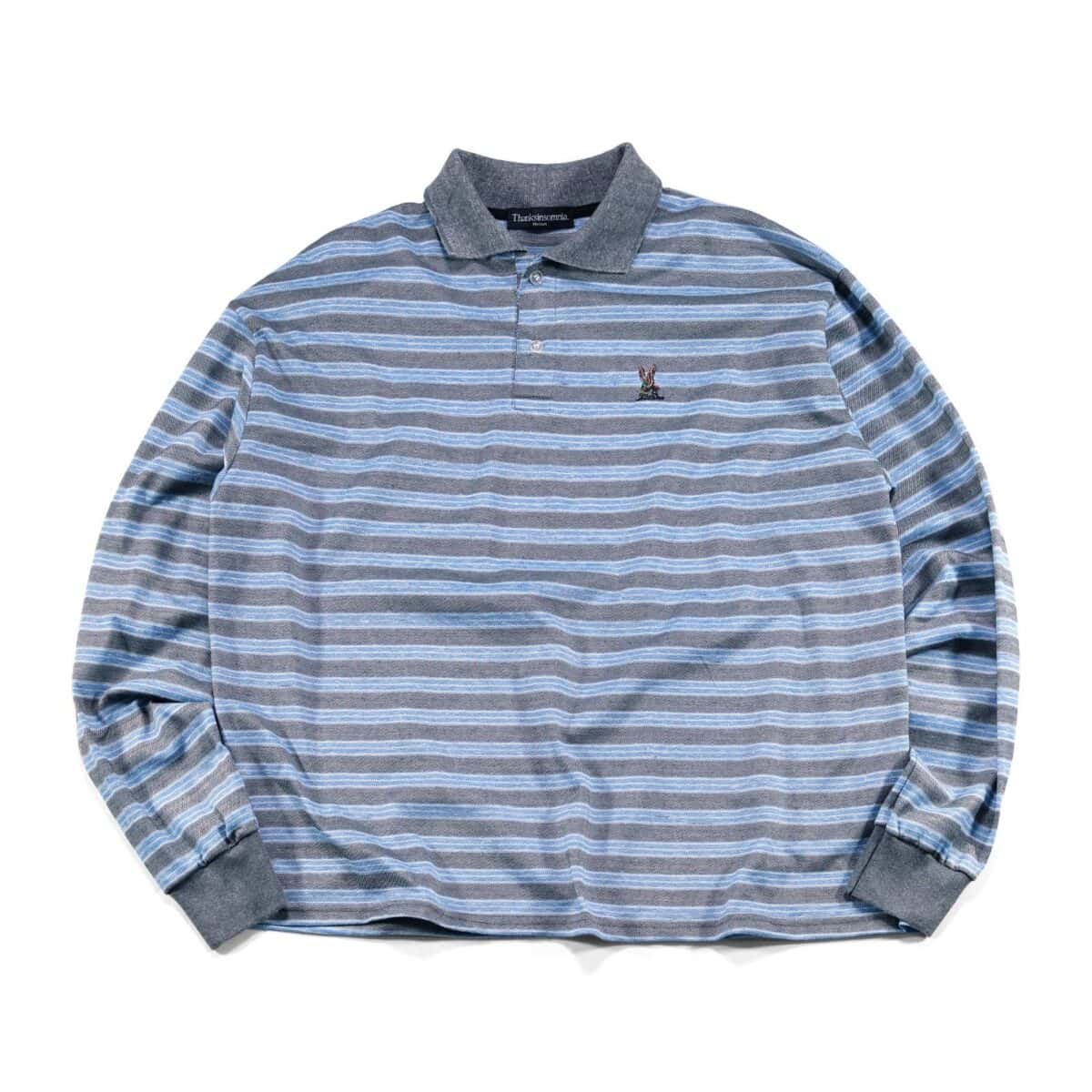 Long Sleeve Polo Shirt Grivelle Grey Blue Thanksinsomnia