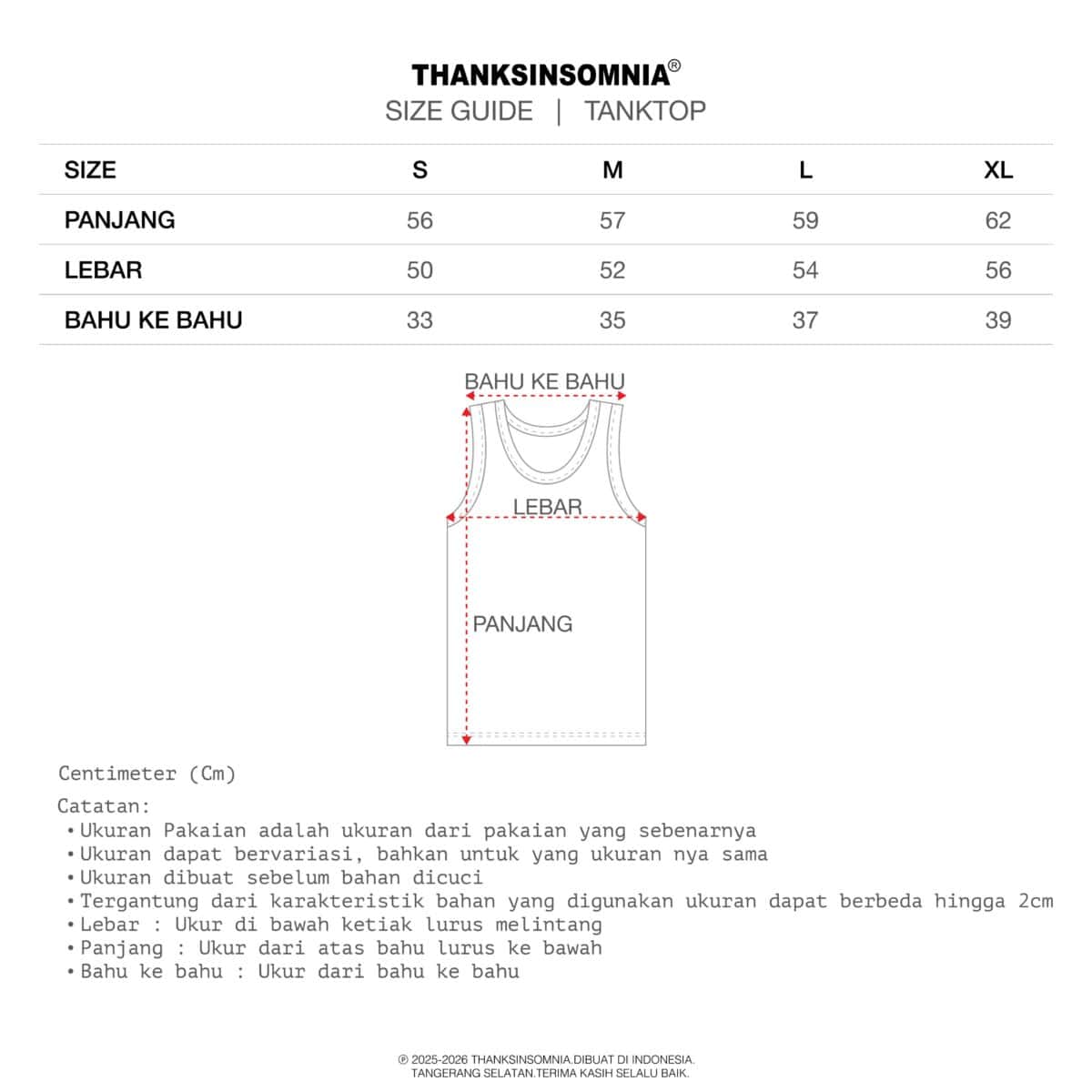 Tank Top Moane White Thanksinsomnia - Gambar 3
