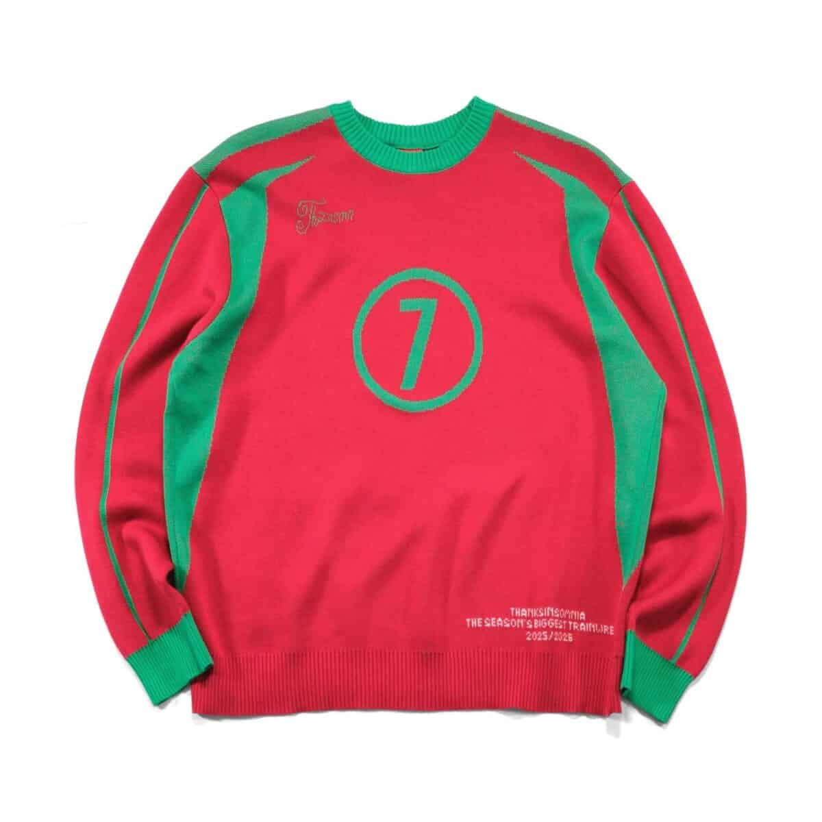 Sweater Knit Jersey Sofia Red Green Thanksinsomnia