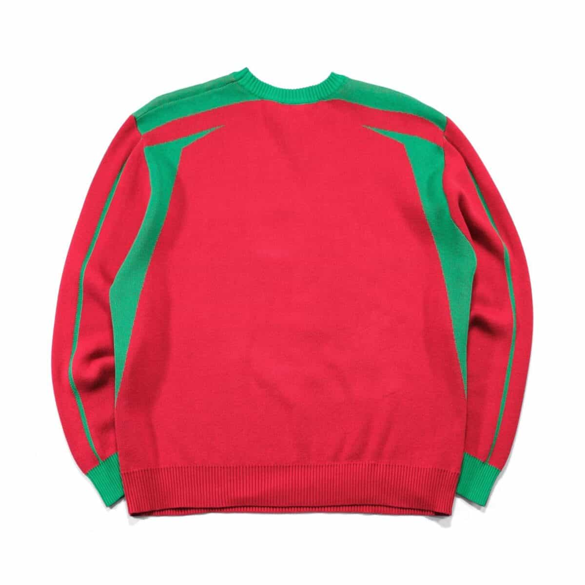 Sweater Knit Jersey Sofia Red Green Thanksinsomnia - Gambar 2