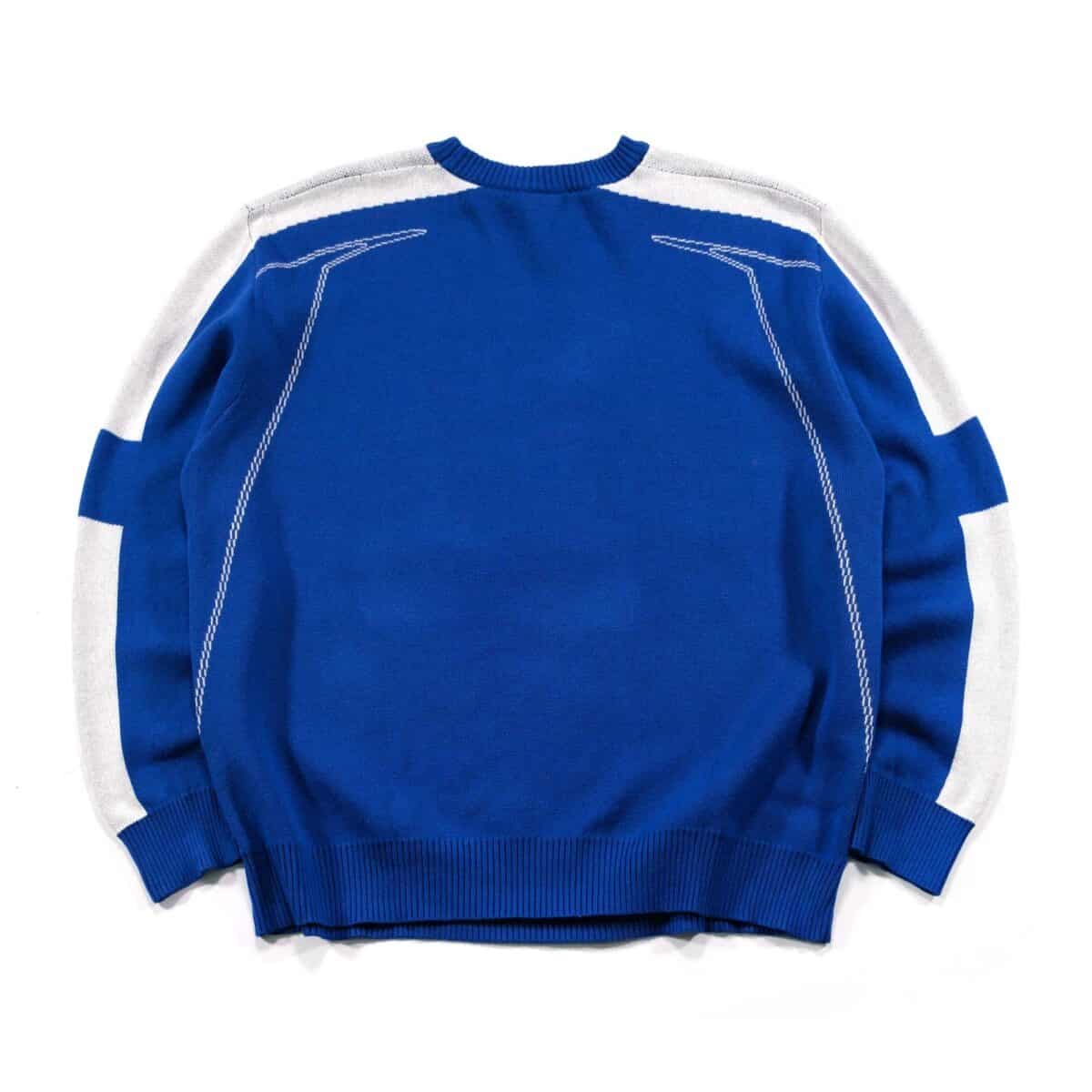 Sweater Knit Jersey Maya Blue White Thanksinsomnia - Gambar 2
