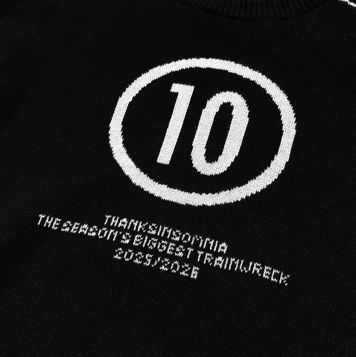 Sweater Knit Jersey Isabella Black White Thanksinsomnia - Gambar 3