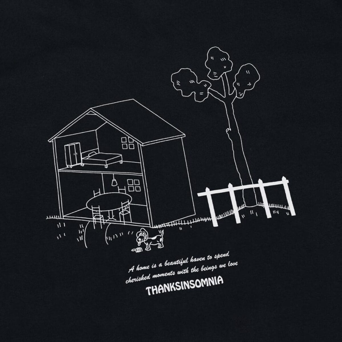 Tshirt Evening Black Thanksinsomnia - Gambar 2